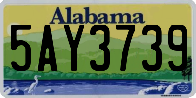 AL license plate 5AY3739