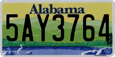 AL license plate 5AY3764