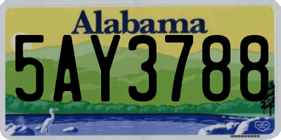 AL license plate 5AY3788