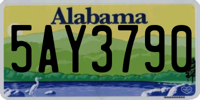 AL license plate 5AY3790