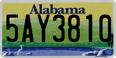 AL license plate 5AY3810