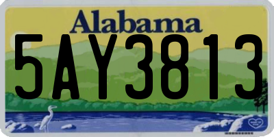 AL license plate 5AY3813