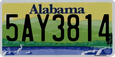 AL license plate 5AY3814