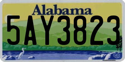 AL license plate 5AY3823