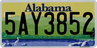 AL license plate 5AY3852