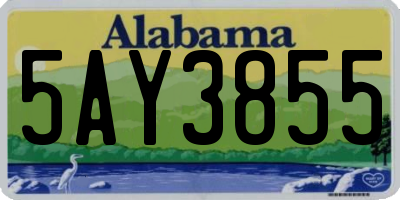 AL license plate 5AY3855