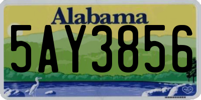 AL license plate 5AY3856