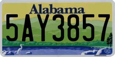 AL license plate 5AY3857