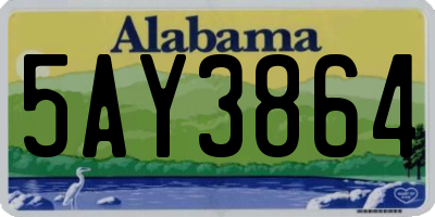 AL license plate 5AY3864