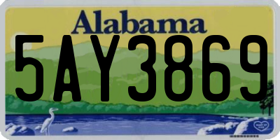 AL license plate 5AY3869