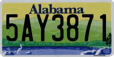 AL license plate 5AY3871