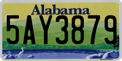 AL license plate 5AY3879