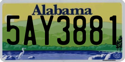 AL license plate 5AY3881