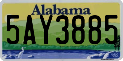 AL license plate 5AY3885