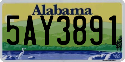 AL license plate 5AY3891
