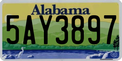 AL license plate 5AY3897