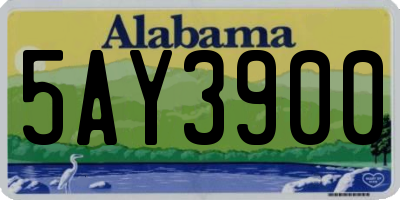 AL license plate 5AY3900