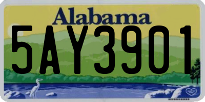 AL license plate 5AY3901
