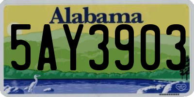 AL license plate 5AY3903