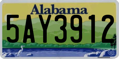 AL license plate 5AY3912