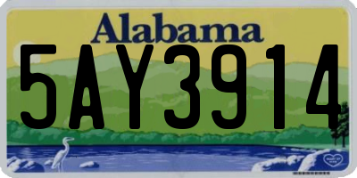 AL license plate 5AY3914