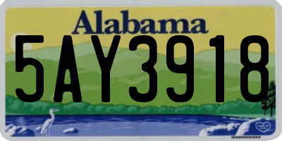 AL license plate 5AY3918
