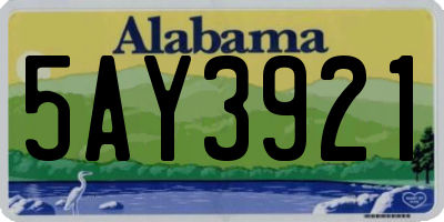 AL license plate 5AY3921
