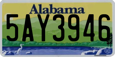 AL license plate 5AY3946