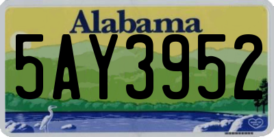 AL license plate 5AY3952
