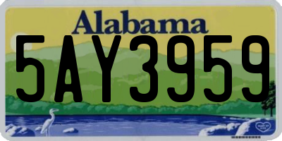 AL license plate 5AY3959
