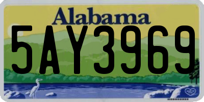 AL license plate 5AY3969
