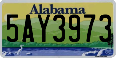 AL license plate 5AY3973