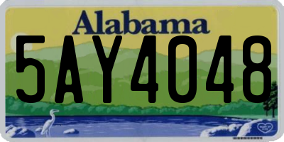 AL license plate 5AY4048
