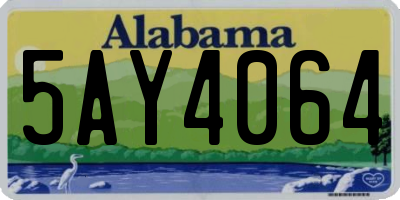 AL license plate 5AY4064