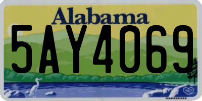 AL license plate 5AY4069