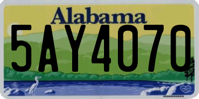 AL license plate 5AY4070