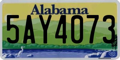 AL license plate 5AY4073