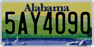 AL license plate 5AY4090