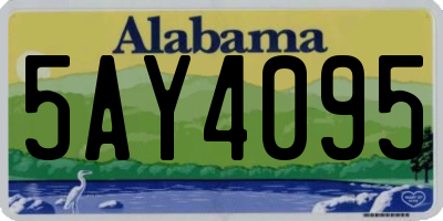 AL license plate 5AY4095