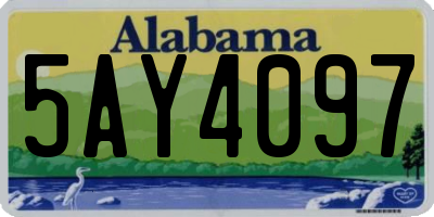 AL license plate 5AY4097