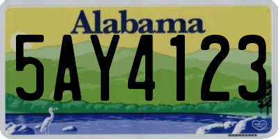 AL license plate 5AY4123