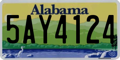 AL license plate 5AY4124