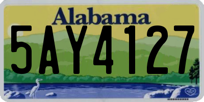 AL license plate 5AY4127