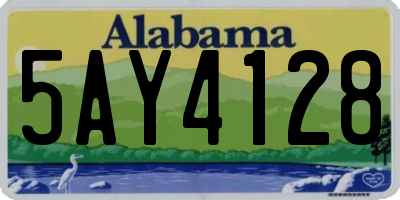 AL license plate 5AY4128