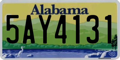 AL license plate 5AY4131