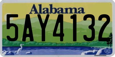 AL license plate 5AY4132