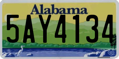 AL license plate 5AY4134