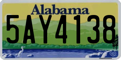 AL license plate 5AY4138