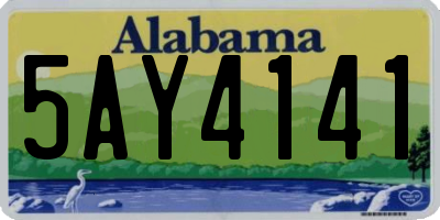 AL license plate 5AY4141
