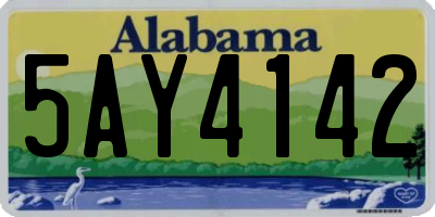 AL license plate 5AY4142